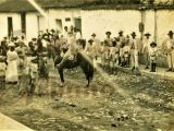 Carnavales Año 1900, Plaza Bolívar de Guarenas. Al fondo la esquina de la calle Bolívar