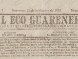 Semanario "El Eco Guarenero" y las fiestas patronales de Guarenas el 21 de noviembre de 1913