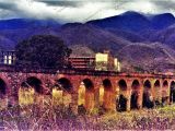 Noria, acueducto y acequia de la Hacienda La Concepción, Guarenas, década 1970.