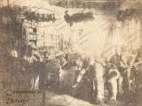 Fotografía de 1903, pulpería del Señor Jesús María Báez sentado a la izquierda. Además, vemos a Francisco Delfín García, al niño José María García y al Señor Tiburcio Cabriles. José María García era hermano de Josefa “Mimina” García; él tuvo que trabajar desde temprana edad luego de la muerte de su padre. Décadas más tarde abriría su propia pulpería en el sector El Desvío de Guatire.