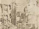 Estantería de pulpería de Guarenas, año 1903, en donde trabajaba el joven José María García, hermano de Josefa "Mimina" García.