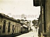 Calle Comercio, al fondo Bajada de Los Almendrones, no existía la torre del campanario, Guarenas, año 1948