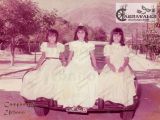 Reina del Carnaval 1972 junto a su Corte. Escuela Estadal Simón Rodríguez de Guarenas. Color original.