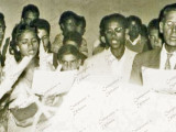 Coro Parroquial de la Iglesia Nuestra Señor de Copacabana, Guarenas, año 1957. De derecha a izquierda observamos al Maestro Antonio María Piñate, Erasmo Núñez y Pablo Muro, entre otros.