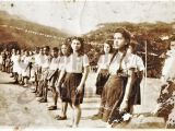 Equipo Femenino de Voleibol, Pueblo Arriba de Guarenas, La Plazoleta, sitio del actual Hospital Dr. Francisco R. García, año 1948