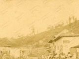 Esquina de la calle Bermúdez con calle Comercio, Guarenas, fotografía de año 1915. Hasta la década de 1930, esta era la última esquina este de la calle Comercio. Luego se hizo su prolongación hasta la intersección con la calle Páez (esquina del Provincial).