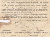 Carta de la Junta Pro Templo de Guarenas, entregada en enero de 1954 para la recaudación de fondos destinados a la remodelación de la Iglesia Nuestra Señora de Copacabana