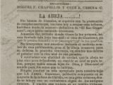 Noticioso "La Abeja", primera edición. Redactores: Cruz Ramón Urbina Camacho y Miguel F. Chapellín. Guarenas, 9 de octubre de 1921.
