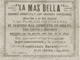 Pauta publicitaria en Guarenas, Tienda La Más Bella, del Señor Juan Crespo, año 1936.