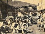 Manifestación estudiantil pro Liceo Nacional Guarenas (ahora Benito Canónico). Calle Comercio de Guarenas, Miranda, Venezuela, marzo de 1967.