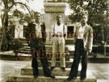 Plaza Bolívar de Guarenas, año 1942. Al fondo, sitio del actual Concejo del Municipio Plaza.