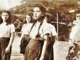 Samán de La Plazoleta, esquina de las calles Ambrosio Plaza y Monagas, Pueblo Arriba de Guarenas, año 1948.