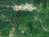 Ruta de 18 kms entre los valles de Guarenas y Santa Lucía, Estado Miranda, Venezuela.
