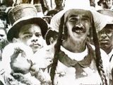 Cultor Ramón Noria, Parranda de San Pedro de Guarenas, durante su primera representación de la esclava María Ignacia, año 1989