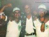 Profesor Antonio José Rojas (izquierda) y Enrique Toro (derecha). Ambos vistiendo el uniforme del equipo de beisbol de la Policía Técnica Judicial en Guarenas.