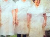 Enfermeras del Hospital Dr. Francisco Rafael García de Guarenas: Ana Julia Arocha, Francisca Arocha (Panchita) y Martina, década de 1970. Fotografía restaurada y coloreada digitalmente por Campanario Urbano.