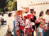 Arquímedes (Quimo) Noria interpretando a María Ignacia. Parranda de San Pedro de Guarenas, año 1988.
