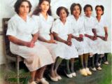 Fotografía de las enfermeras del Hospital Dr. Francisco Rafael García de Guarenas, final década 1960. A la izquierda Francisca Arocha (Panchita), al centro Martina, a la derecha Celenia.
