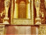 Banco del retablo de la Iglesia La Candelaria de Guarenas, justo después del rearmado, inicio década 1980