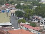 Fotografía aérea de la esquina del Chorrito o esquina de La Zanahoria, calle Cedeño con calle Bolívar, Guarenas, año 2020.
