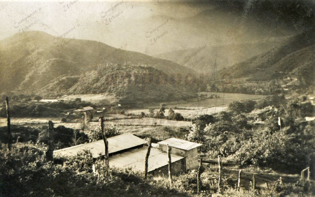 Terrenos al oeste de la Guarenas de 1921, donde se establecieron las haciendas El Paraíso (la famosa Vaquera) y El Pabelo.