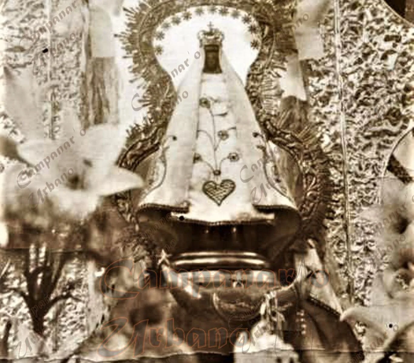 Imagen de Nuestra Señora de Copacabana, Guarenas, década de 1940