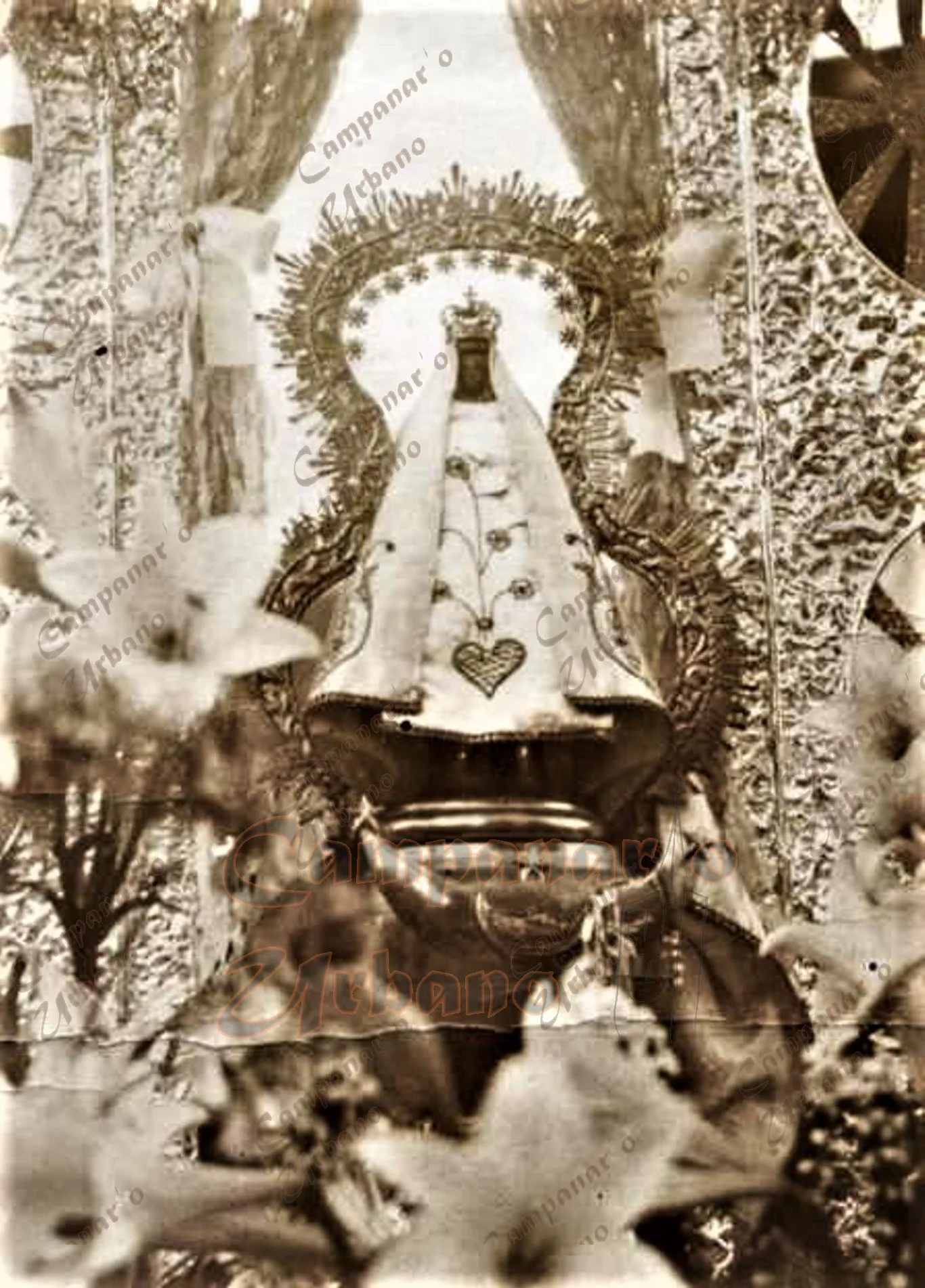 Imagen de Nuestra Señora de Copacabana, Guarenas, década de 1940