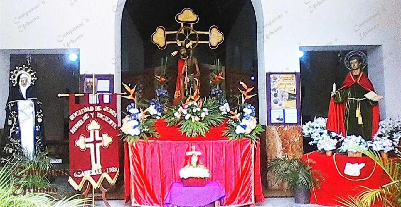 Imágenes de Jesús Humildad y Paciencia, La Dolorosa y San Juan, Catedral de Nuestra Señora de Copacabana, Guarenas, martes 30 de marzo de 2021.
