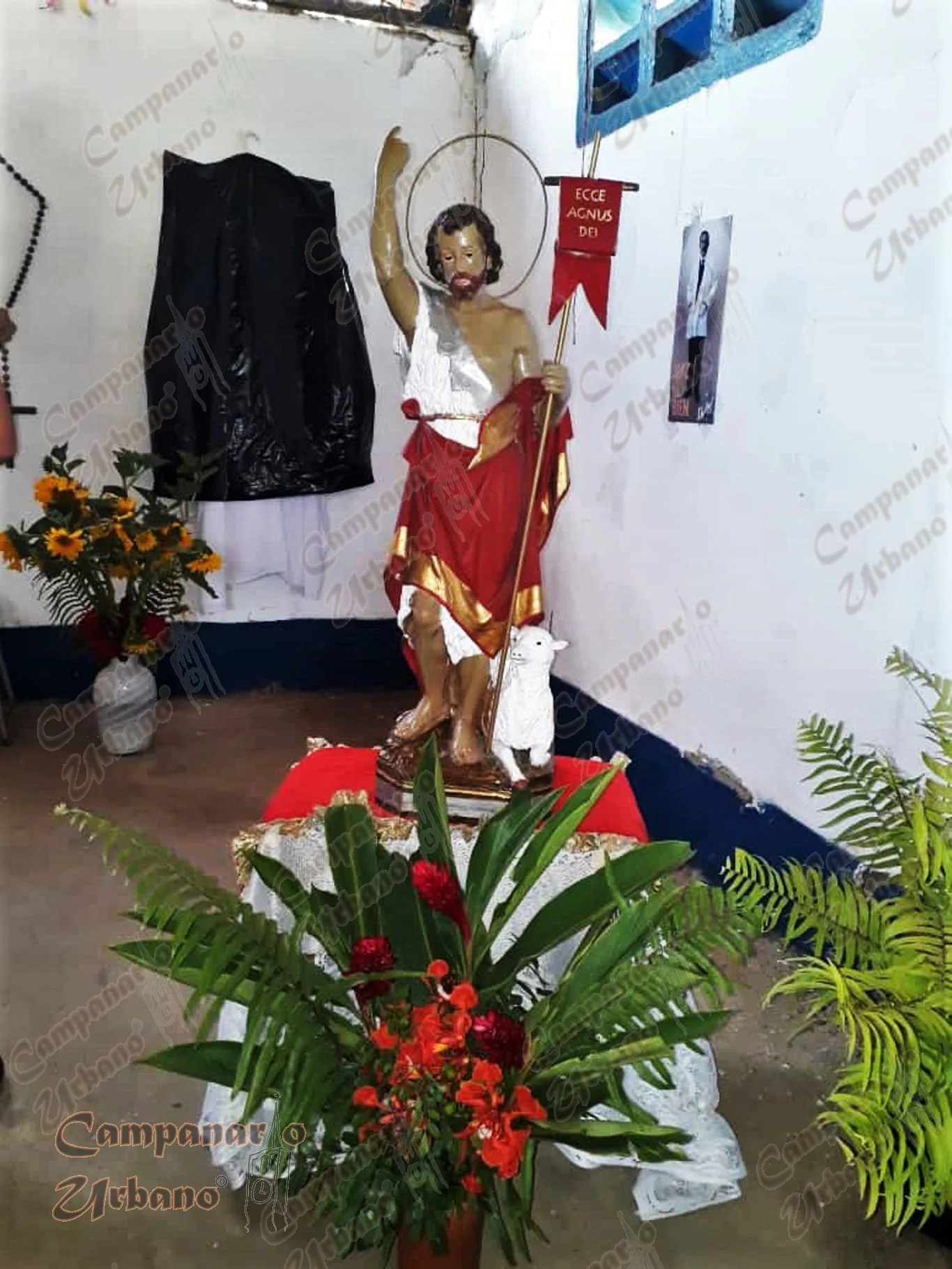 Imagen de San Juan Bautista en la capilla de la Hacienda Casarapa, año 2021