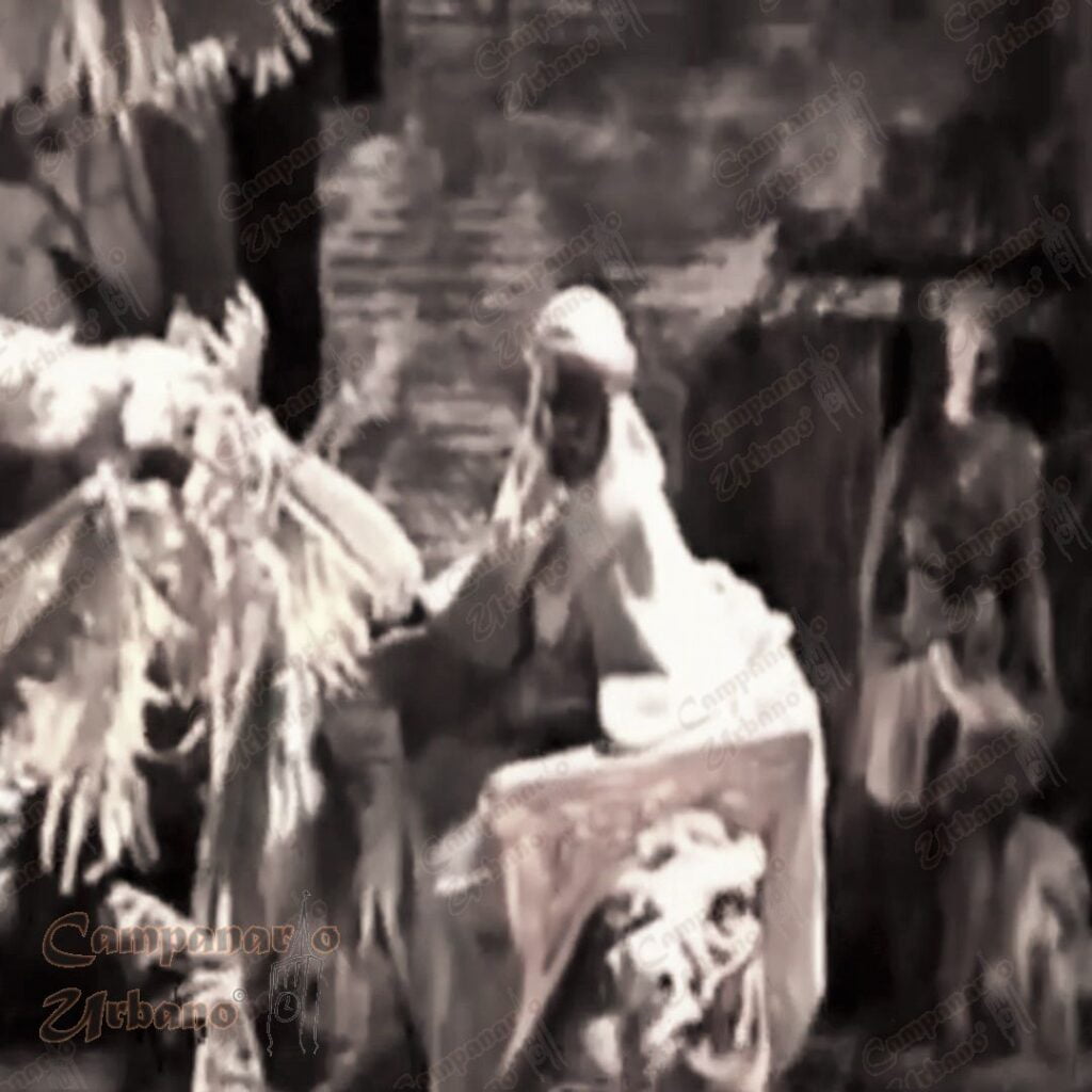 Nacimiento de la Iglesia de Nuestra Señora de Copacabana de Guarenas, hoy Catedral. Elaboración del Maestro Antonio María Piñate, década 1960.