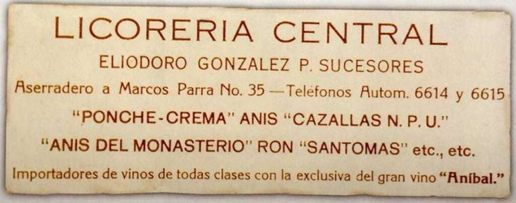 Licorería Central de Eliodoro González Poleo.