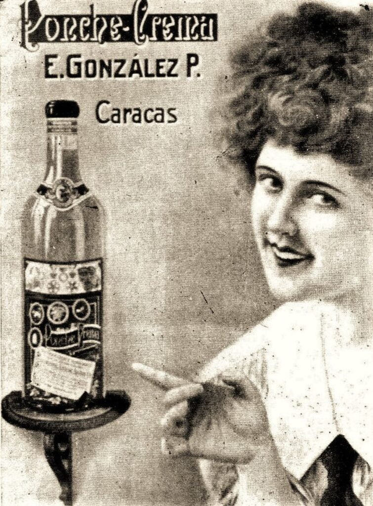 Publicidad de Ponche Crema en el Cojo Ilustrado, año 1913.