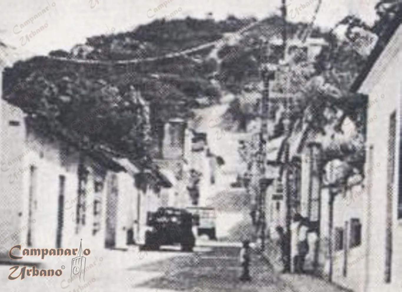 Cerro de los Chivos, final calle Bolívar, Guarenas, década de 1960.