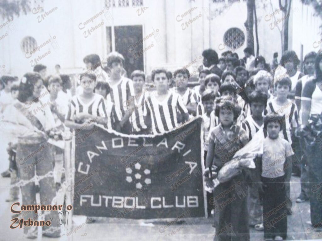 Equipo y Madrina del Club Social y Deportivo La Candelaria, año 1975.