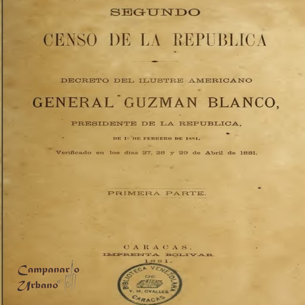 Segundo censo de Venezuela, realizado entre el 27 y 29 de abril de 1881.