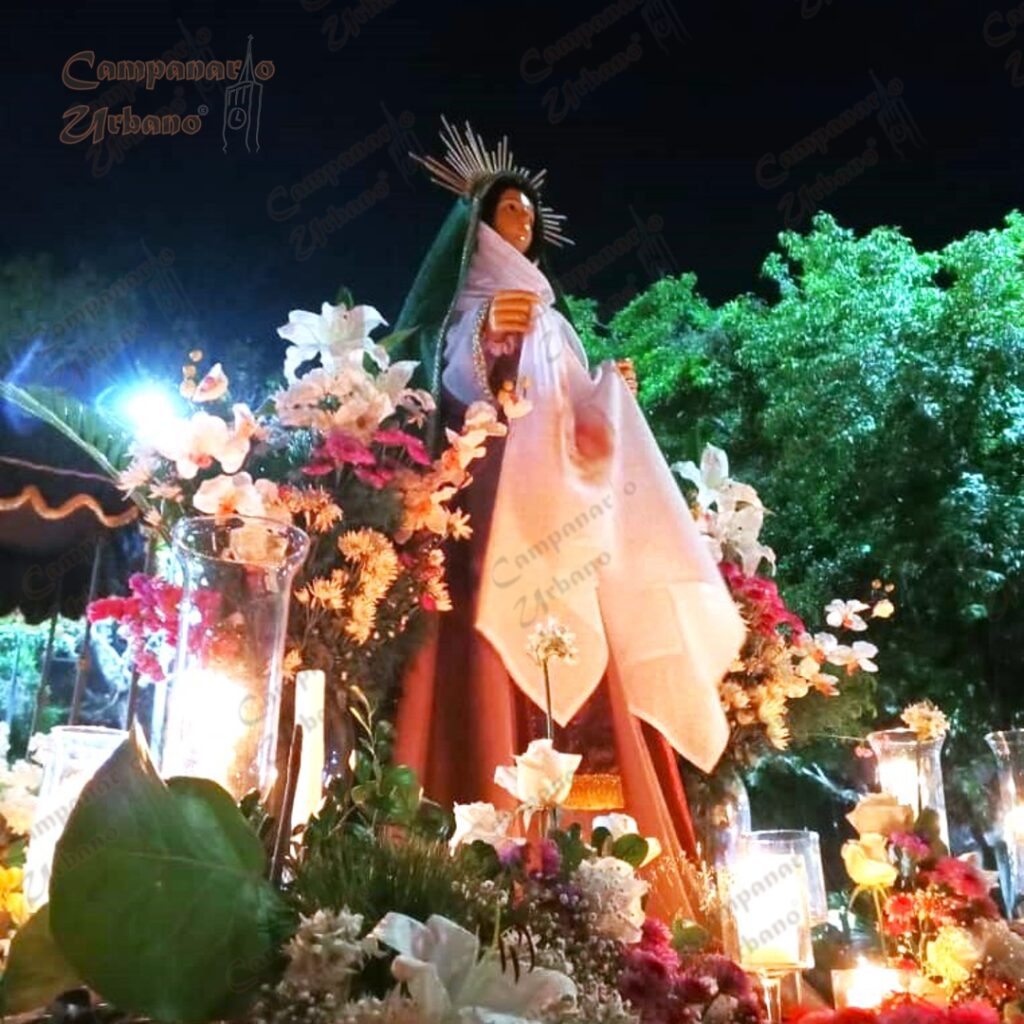 Imagen de la Verónica, figura bíblica que se encontró con Jesús en su camino hacia la crucifixión. Sintiendo compasión, limpió el sudor y la sangre de su rostro, quedando la imagen de Cristo en ese paño conocido como el «Velo de la Verónica». Al celebrarse los 120 años de la fundación de la Sociedad del Nazareno de Guarenas, la Verónica fue sacada en procesión.