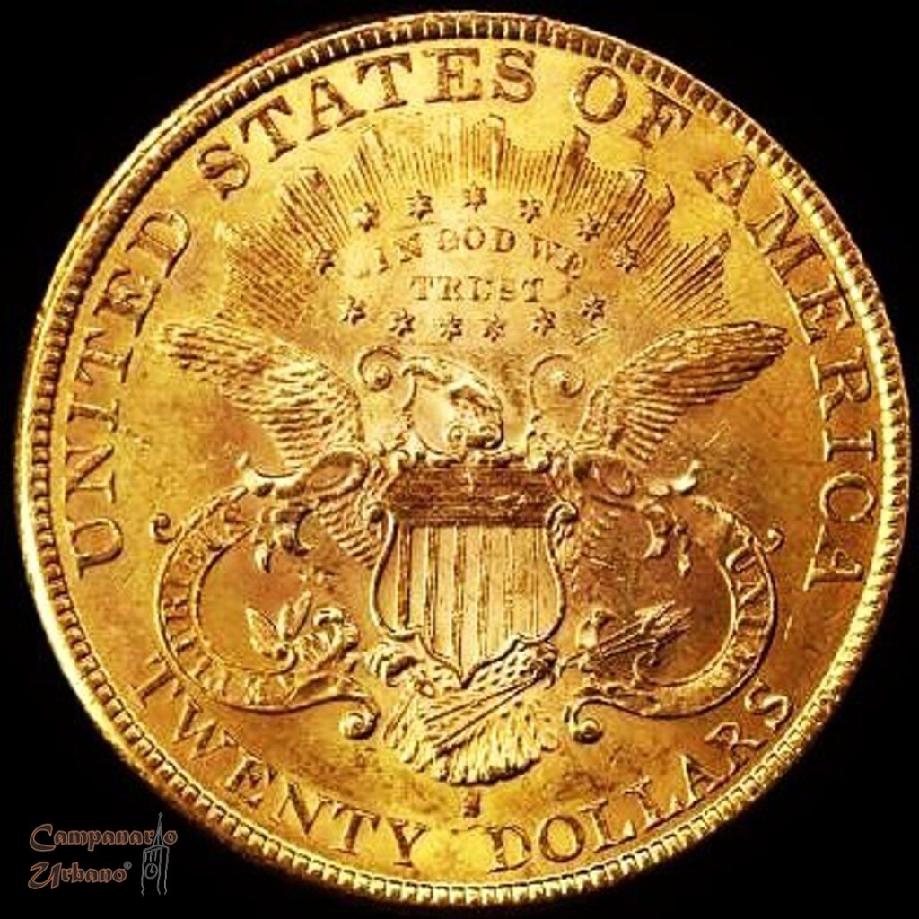 Reverso de morocota, USD20.