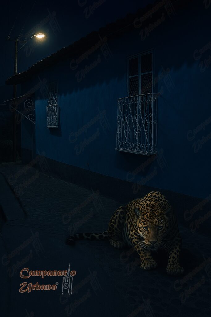 Imagen referencial de la leyenda del león de Guarenas en la Torre de la calle 5 de Julio en el Pueblo Arriba de Guarenas.