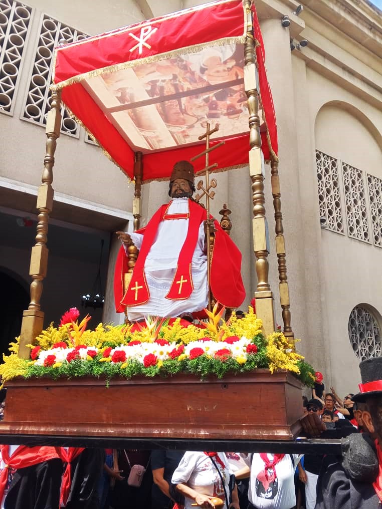 Imagen de San Pedro Apóstol en procesión. Catedral Nuestra Señora de Copacabana de Guarenas, 29 de junio de 2024.