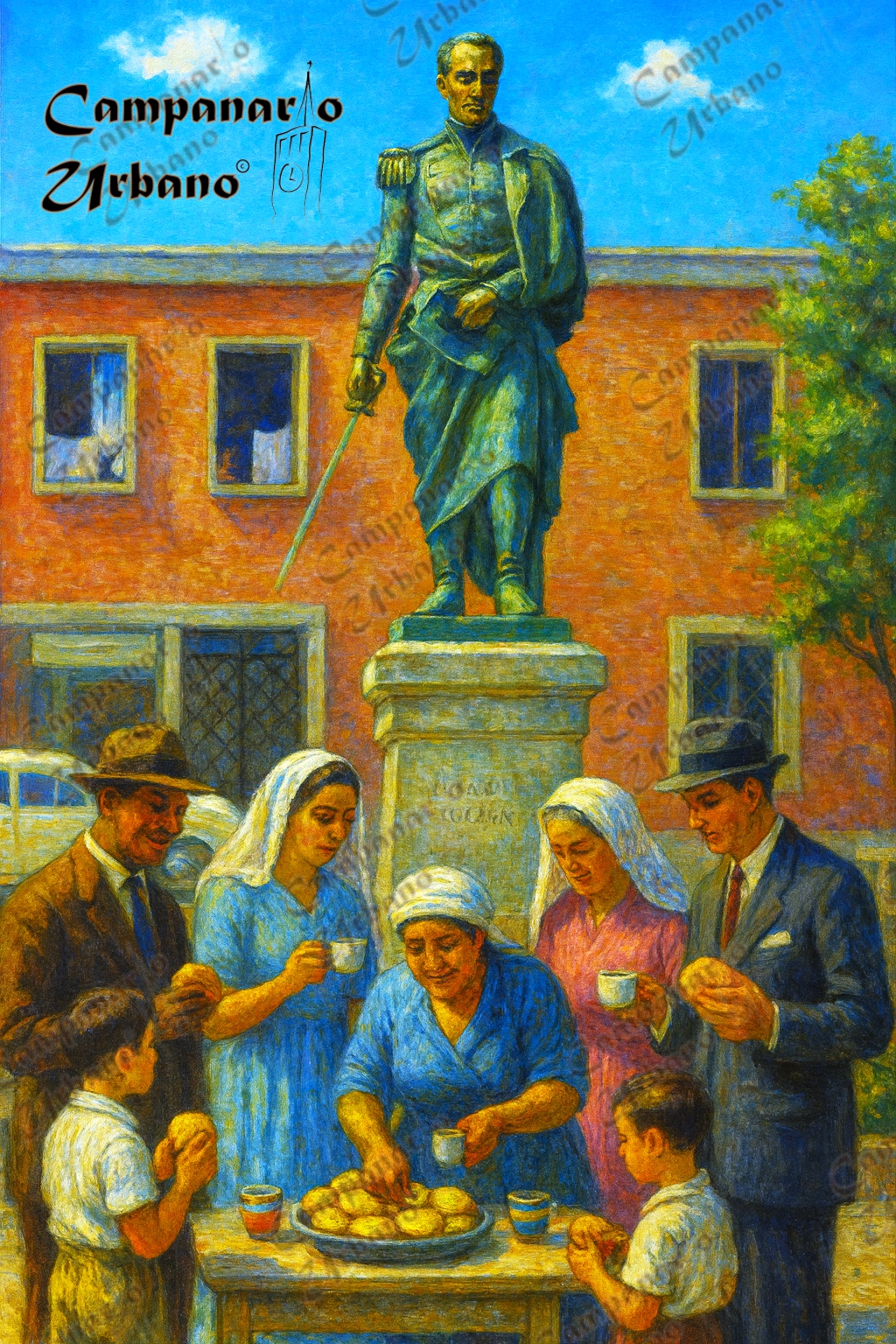 Plaza Bolívar de Guarenas. Composición IA.