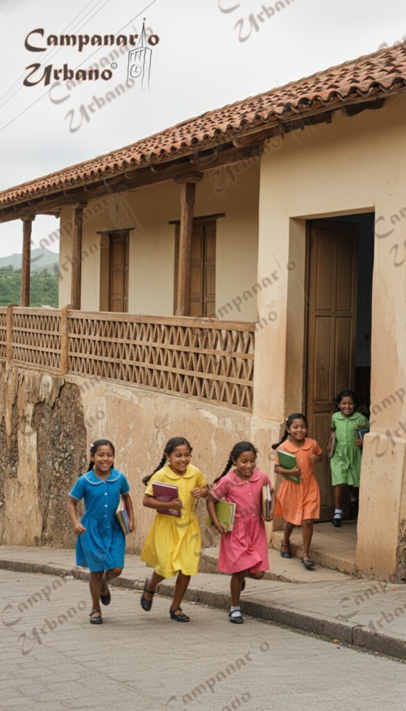 Escuela Carabobo, solo para niñas. Composición IA.