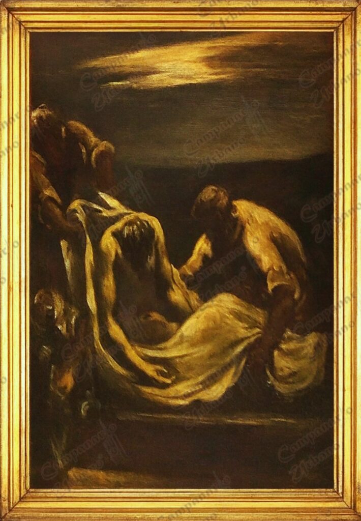 Estación XIV: Jesús es sepultado en el sepulcro.