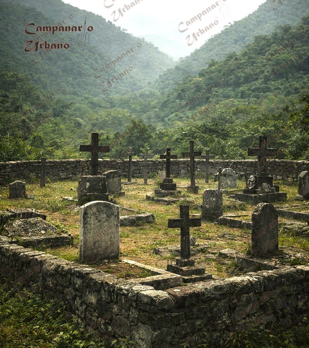 Cementerio del Calvario de Guarenas, sitio de la actual Escuela Martín Vera Guerra. Composición IA.