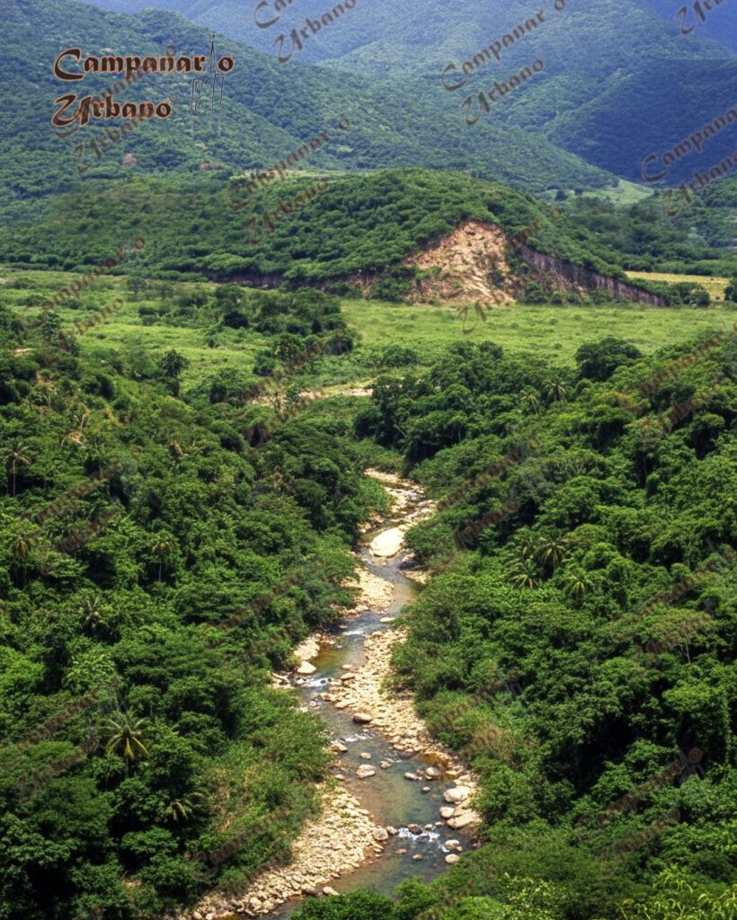 Quebrada de Guacarapa en Guarenas. Composición IA.