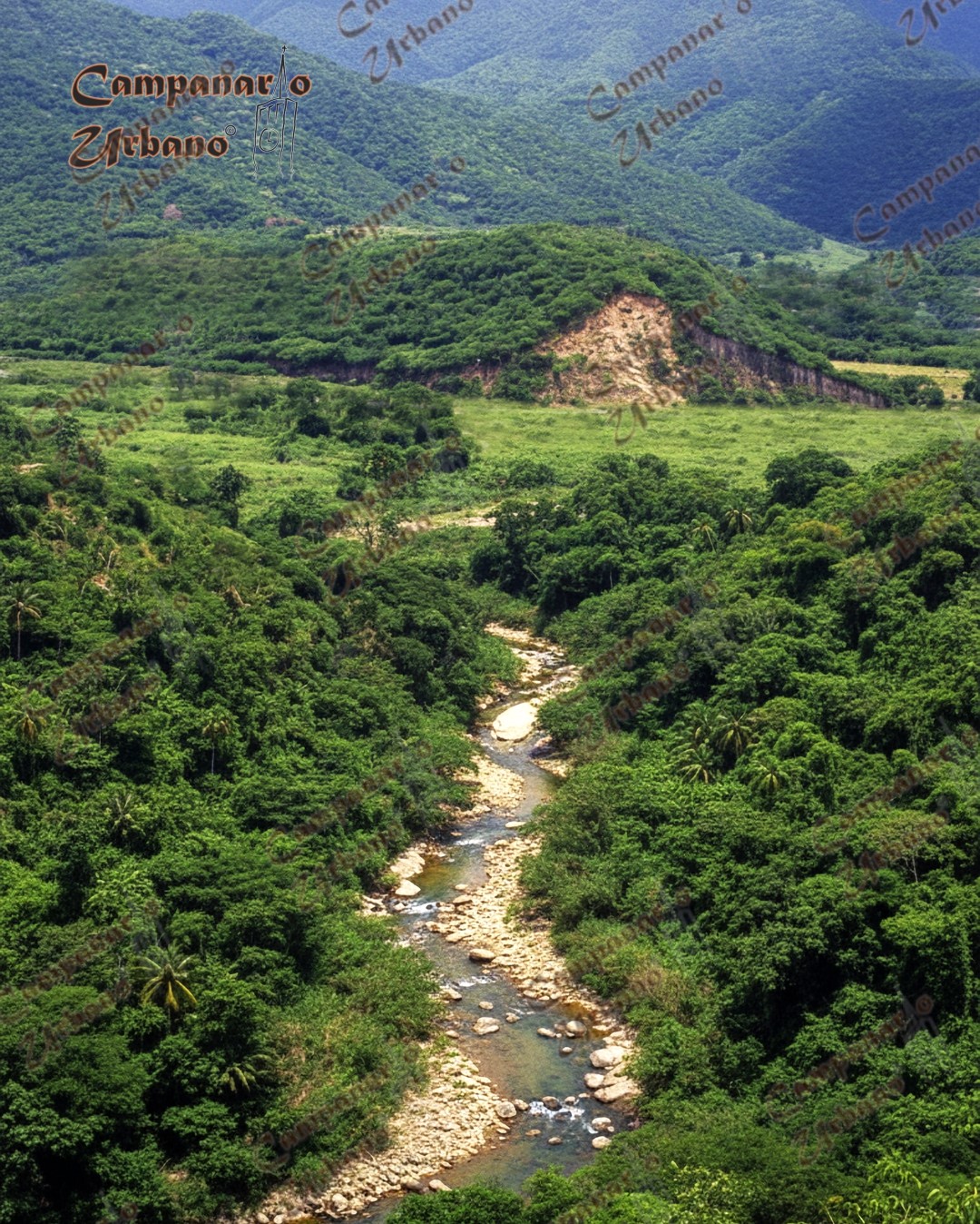 Quebrada de Guacarapa en Guarenas. Composición IA.