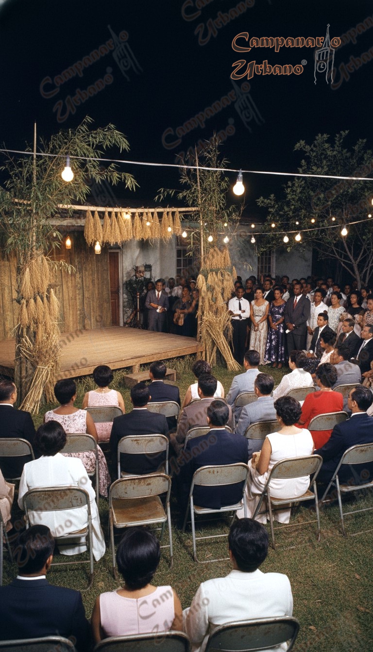 Teatro El Corral, esquina de las calles Colón y Miranda, año 1963. Composición IA.