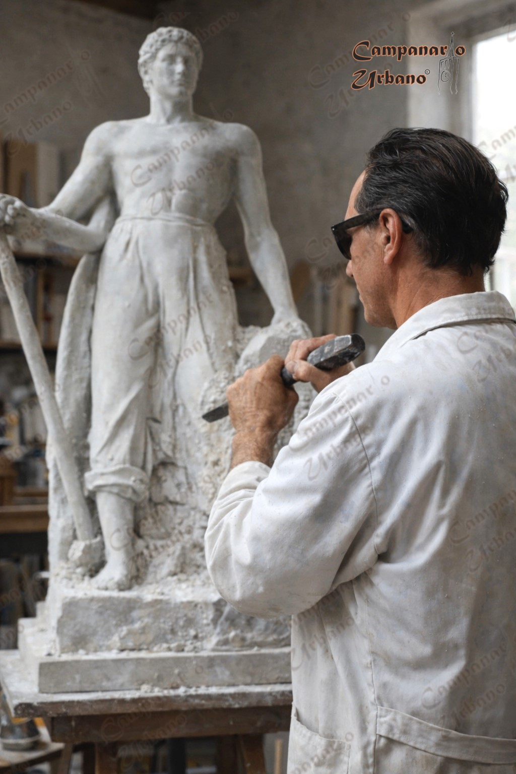 Cruz Armando Urbina Ruiz, Primer Tanagrista de América. El arte rescatado. Escultura Canto a la Agricultura. Año 1952. Composición IA.