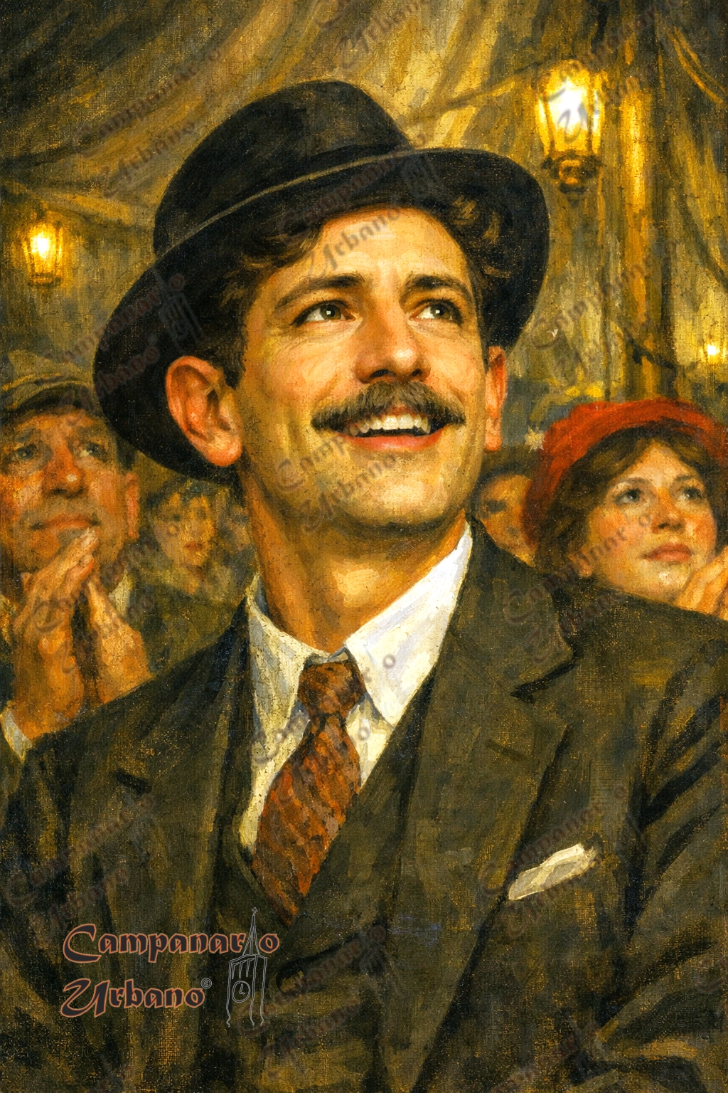 José María Bello González en el primer circo en Guarenas. Guarenas, 8 de julio de 1911. Composición IA.