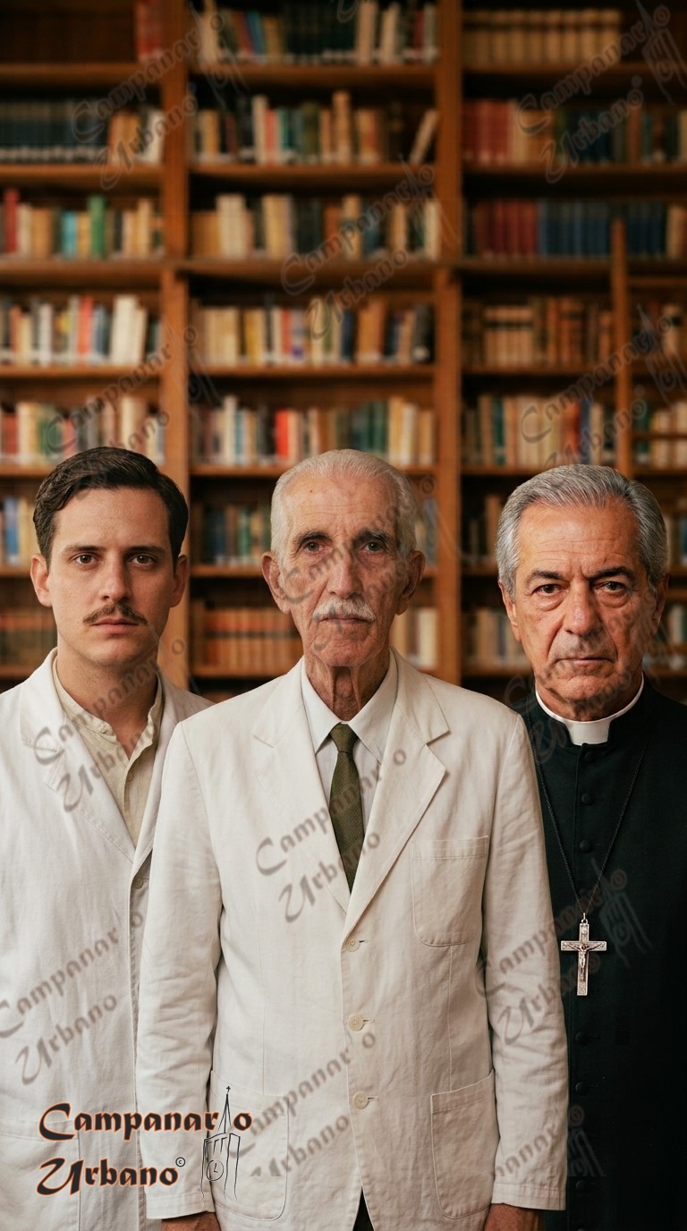 Junta de Caridad de Guarenas: Doctor Francisco Rafael García, Presbítero Román Banagués, Boticario Inés Antonio García Monascal. Año 1924. Composición IA.